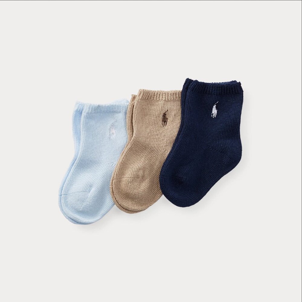 Polo Ralph Lauren Baby Boys Crew Socks Assorted 6-Pack